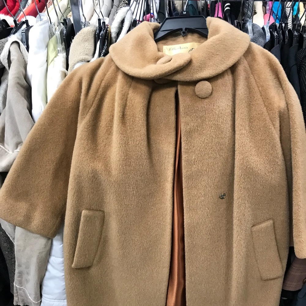 Vintage 1950s mohair swing coat Lillie Ann Paris .